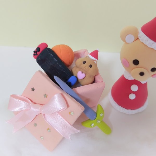 画像2: 2回レッスン【クリスマス作品作り♪〜くまサンタさんとプレゼントbox 　お好きな動物サンタさんでも◎】対象:小学生 (2)