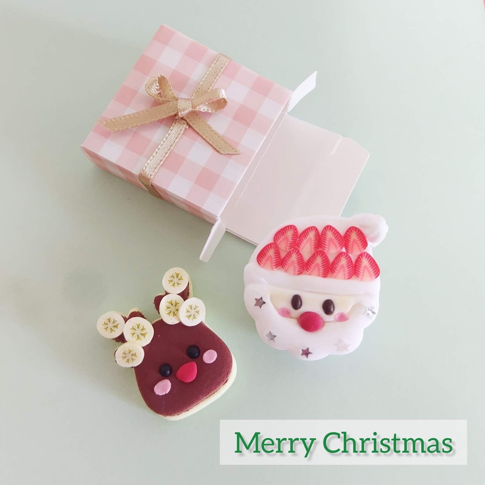 クリスマスレッスン☆サンタとトナカイのミニチュアケーキ♪5歳くらい〜小学生